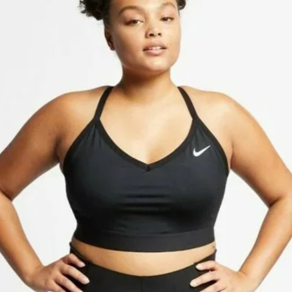 Nike Indy Dri-FIT Sports Bra Black Light Support Plus Size NWT